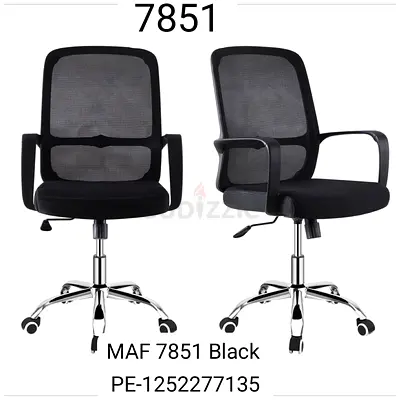 Black Mesh Office Chair with Chrome Base