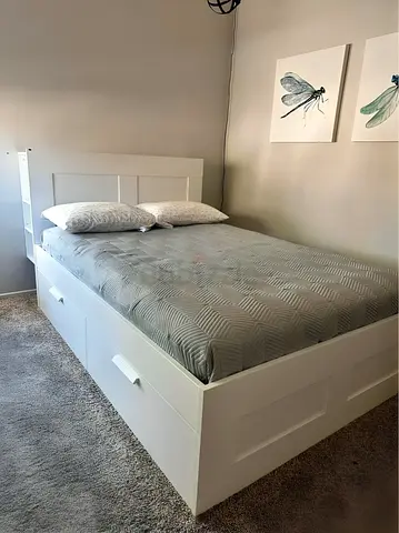 Ikea bed and mattress/ Queen size