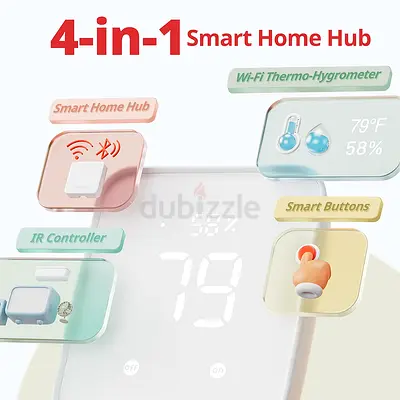 SwitchBot Hub 2 (2nd Gen), work as a WiFi Thermometer Hygrometer, IR Remote Control, Smart Remote an