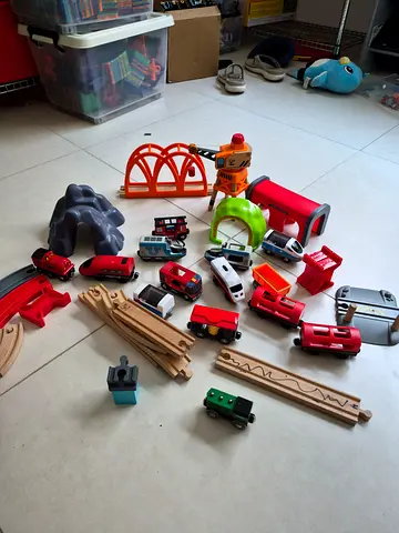 Train tracks. Hape. Brio. Others.
