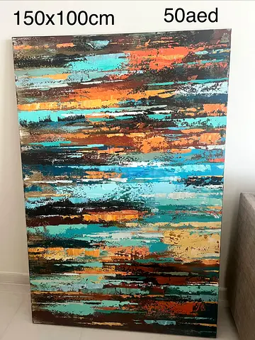 Abstract textured canvas painting 150x100 cm