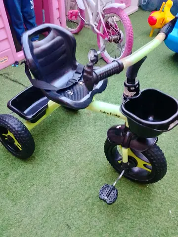 Kids Tricycle with Front Basket and Rear Seat - Good Condition