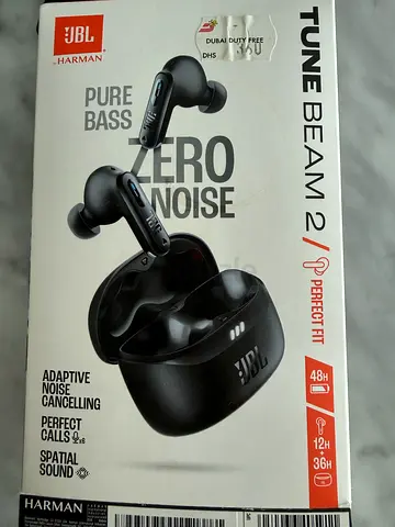 JBL Tune Beam 2 True Wireless Earbuds with Charging Case (Black)