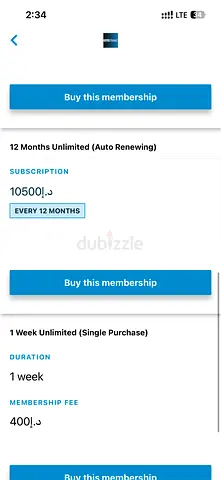 VogueFit JLT Membership for sale