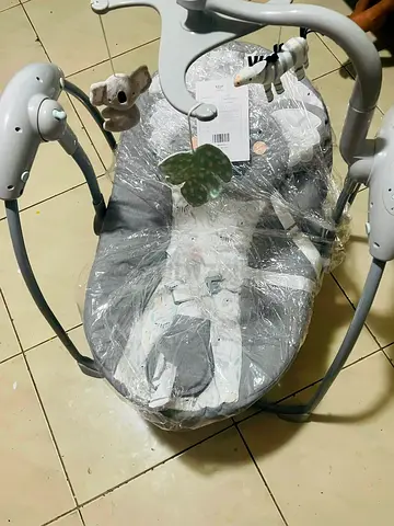 New music electric baby ingenuity koala swing/rocker - grey