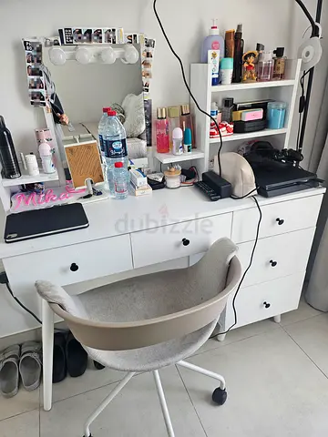Vanity with chair