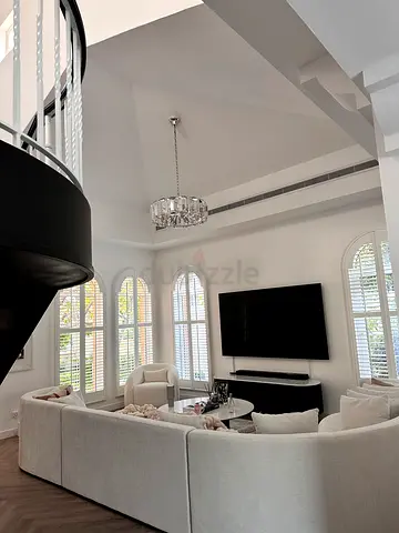 Crystal round chandelier from white  velvet