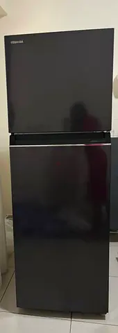 Toshiba 2-door Refrigerator - Good Condition, Black