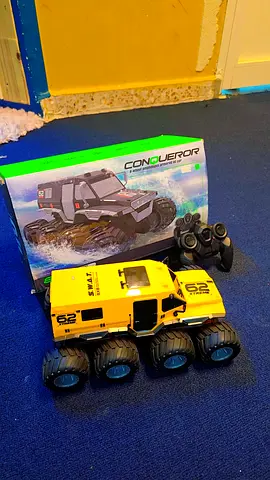 Conqueror RC All-Terrain 8-Wheel Remote Control Vehicle - Yellow