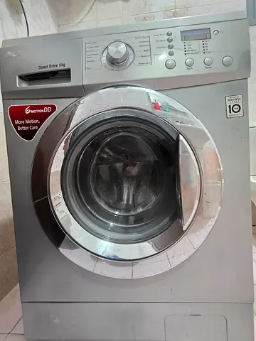 LG Front Load Washing Machine - 8kg, Silver, Good Working Condition