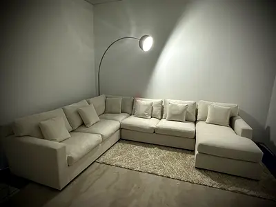 Perfect condition cratebarrel Ushape sofa