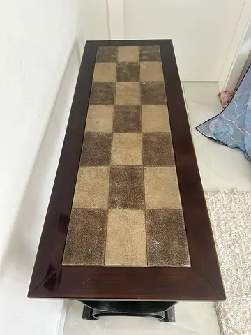 Table console black with stone