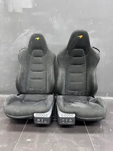 McLaren MP4-12C 650S 675LT Carbon Alcantara with Orange Stitching Power Seats embroidered Logo