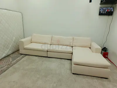 Beige color marina home lshape sofa