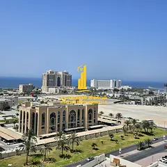 Luxurious one-bedroom apartment with brand new furnishings for monthly rent in Ajman - Corniche - ne