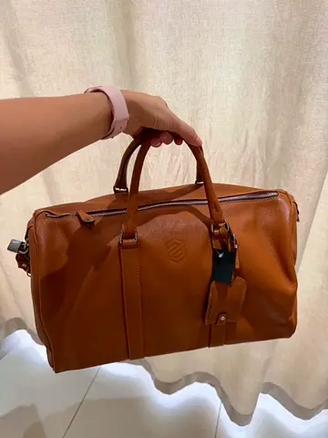 PREMIUM ITALIAN LEATHER bag for men; Gym, weekend, travel, 3 colors AED 250