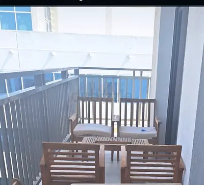 Wooden Balcony Outdoor Seating Set - 4 Chairs + Table