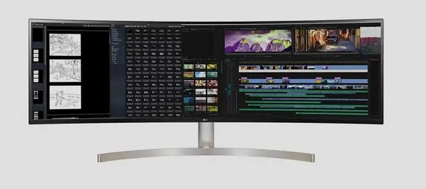 LG 49WL95C-WE is a massive, super-ultrawide curved monitor designed for maximum productivity and mul