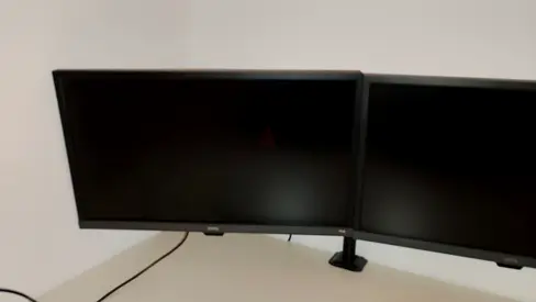 Dual BENQ 27 4K  Monitors with Stands — Good Working Condition