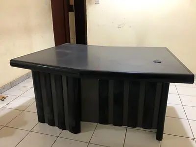 Large Black Office Desk / Executive Table