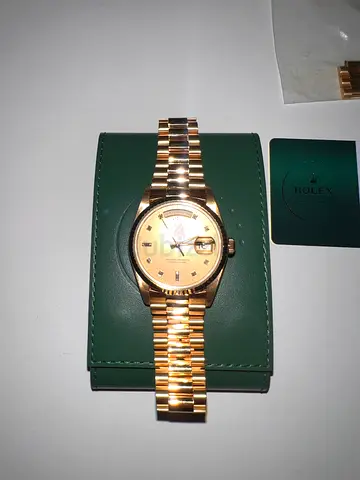 Rolex day-date mens watch 18238 with diamond dial and Rolex warranty