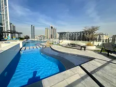 Sea view 13! Month contract 2bhk front of al mamzar beach sharjah with gym pool parking/ pool/ child