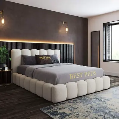 Modern Low-Profile Upholstered Platform Bed
