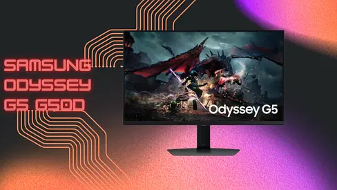 Samsung 27 Inch Monitor Odyssey G5 (G50D), QHD, 165Hz, Gaming Monitor LS27DG502EUX