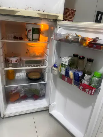 Compact single-door refrigerator in good working condition