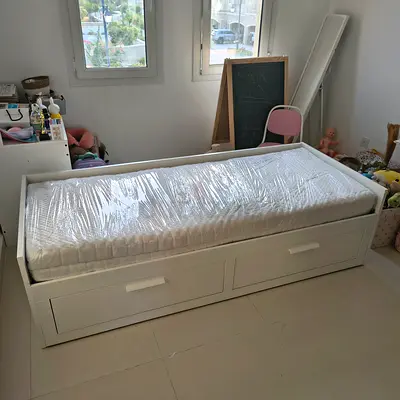 IKEA brimness daybed with 2 big storage drawers and 2 IKEA mattresses