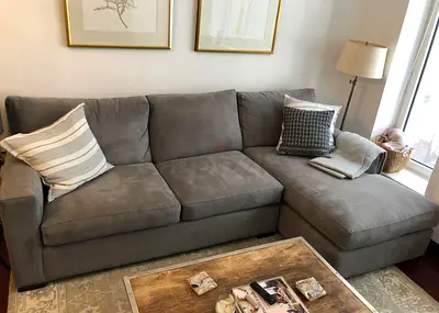 Cratebarrel axis sectional sofa