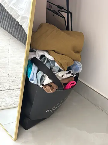 The bag with clothes