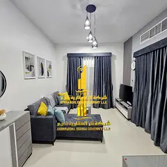 Furnished one-bedroom apartment for monthly rent in Ajman - Al Jurf 2 - near Al Aqsa School ✔️ I