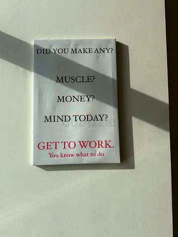 Get To Work by Scott Dinsmore — Motivational Productivity wall hanging