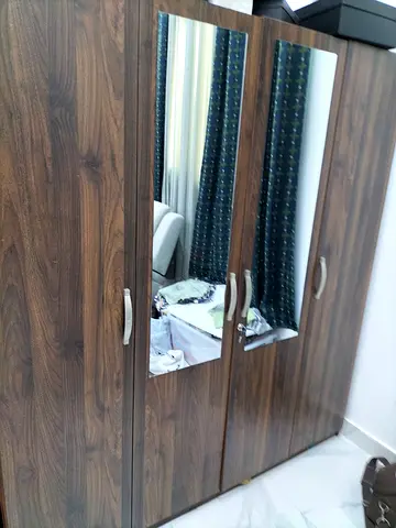 4 Door Wooden Wardrobe with Mirrored Panels  two wordrobes 500 each