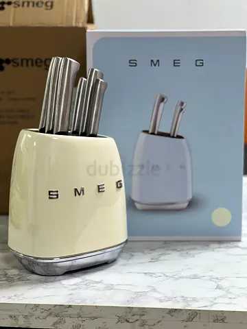 Smeg knife set beige