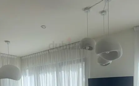 Matching 4 Modern white pendant ceiling light - sculptural design for dinning and livingroom