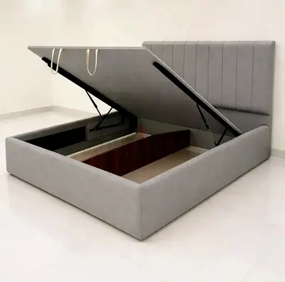Brand New King Size  Storage Ottoman Bed with Lift-Up - Light Grey