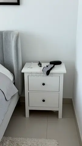 IKEA White 2-Drawer Bedside Table / Nightstand, 2 pieces