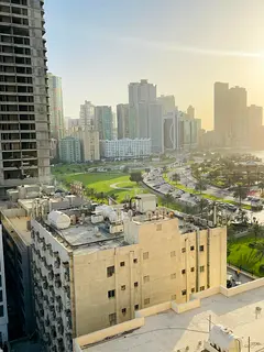 FULLY FURNISHED 3BEDROOM LIKE A 4BEDROOM WITH FREE PARKING AVAILABLE AT MAJAZ 2 ONLY FOR FAMILY