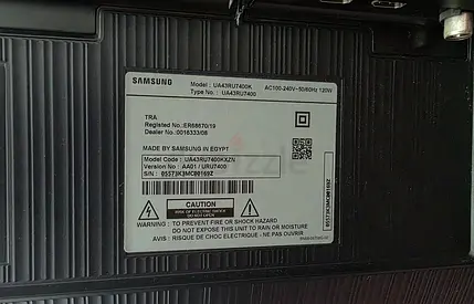 Samsung 43-inch LED TV (Model UA43RU7400K) - Perfect Working Condition