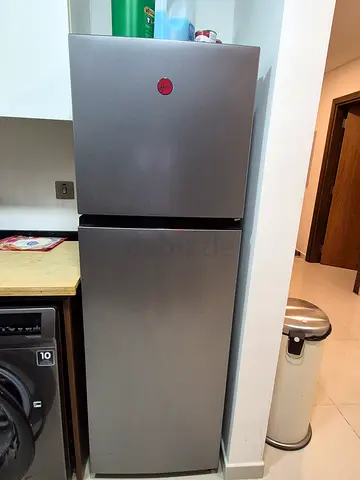Silver Double-Door Refrigerator - Excellent Condition