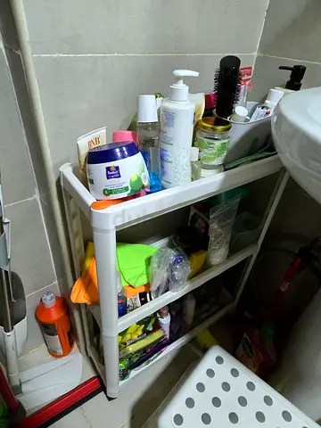 IKEA slim 3-tier white shelving trolley - perfect for bathroom or kitchen