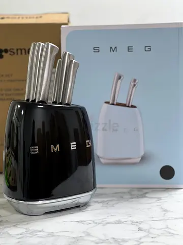 Smeg knife set black
