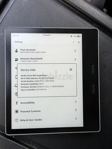 Amazon kindle Oasis 9th gen