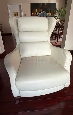 THE ONE brand singer seaters sofa Large Cream Leather Armchair with Wingback Design 4000 for all