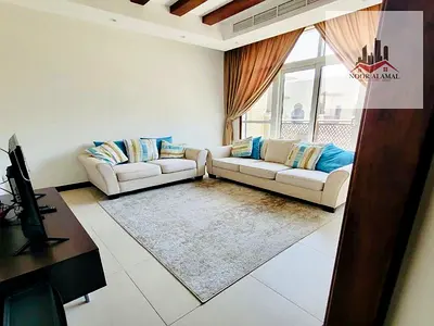 Sharjah, Al Rifaa, Al Heera Beach. One bedroom, living room, kitchen, bathroom, and balcony. Price: 4000 AED including internet and parking.