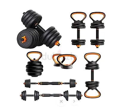 Adjustable Dumbbell  Kettlebell  Barbell Set For Home Gym Workout 20kg
