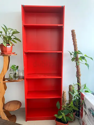 IKEA red bookshelf