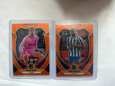 Pair of FC Porto Football Trading Cards (Diego Costa  Alan Varela) -Numbered Orange Parallel